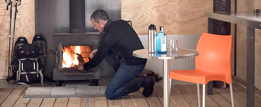 Open Hearth Wood Fireplace Installation in Kamloops, BC