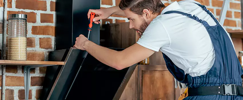 Old Rusted Metal Fireplace Repair And Replacement in Kamloops, BC